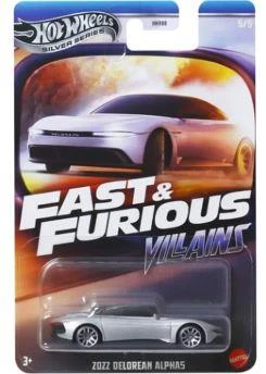 Hot Wheels Fast Furious Villains 2022 Delorean Alphas HNR88 JBY38 - Resim 3