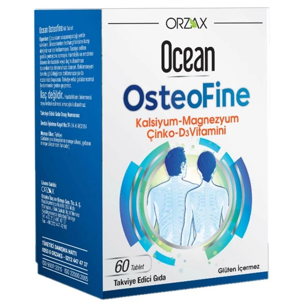 Orzax Ocean OsteoFine Takviye Edici Gıda 60 Tablet Özellikleri