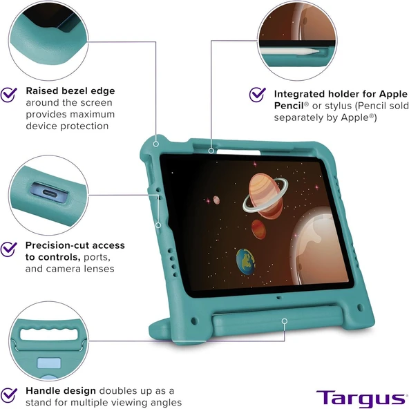 Targus iPad Air 11" (M2), iPad 10.9" (10. Nesil), iPad Air 11" (5. ve 4. Nesil) ile Uyumlu Çocuk Kılıfı - THD96405GL - 4