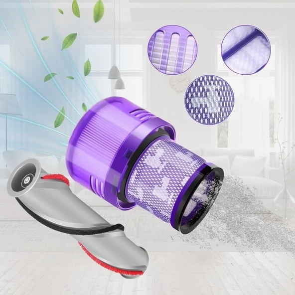 Dyson V11  ile Uyumlu Filtre ve Fırça Seti - 2