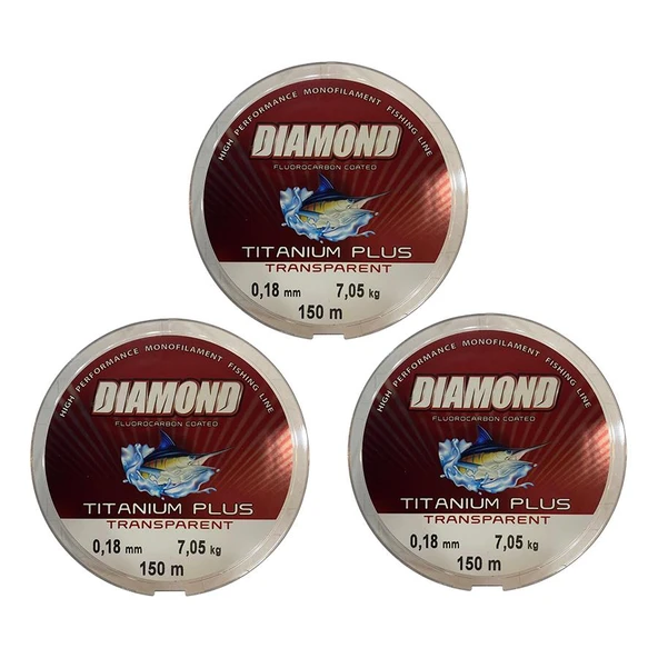 3 adet Bauer Titanium Plus 0.18 mm 150 mt Misina - Renk: Gri  7.05 kg ürün görseli 1