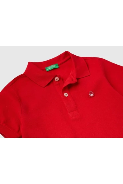 Erkek Çocuk Kırmızı Logolu Polo T-shirt - 2