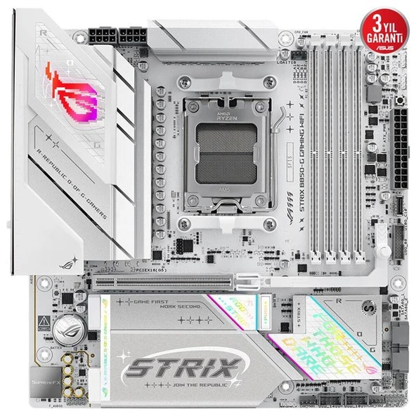 ASUS ROG STRIX B850-G GAMING WIFI7 DDR5 HDMI-DP TYPEC PCIE 5.0 AM5 MATX BEYAZ - 2