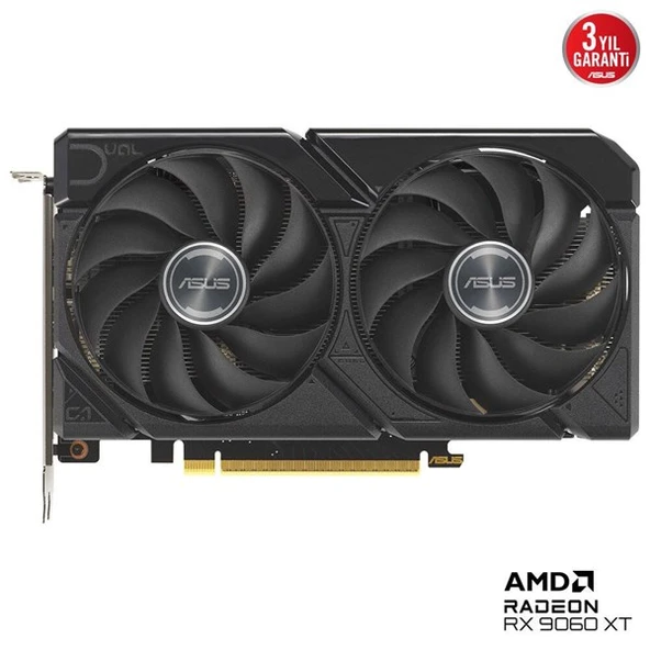 ASUS 8GB DUAL RX9060XT-8G GDDR6 128bit HDMI-DP PCIE 5.0 - 2