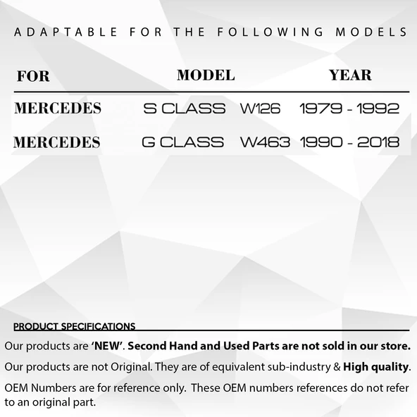 Mercedes  W126, W463 için Sunroof Tamir Takımı - 7