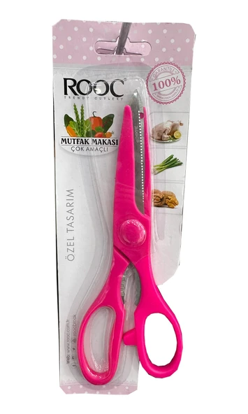 Rooc 9110 Çok amaçlı Mutfak Makası - 25 Cm. - Pembe ürün görseli 1