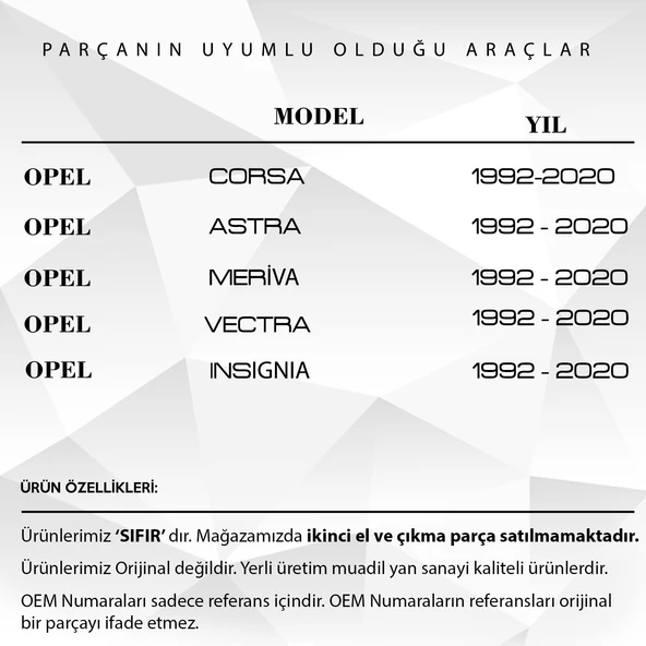 Opel Corsa, Astra, Meriva, Vectra,  Insignia için Güneşlik Ayağı - 2