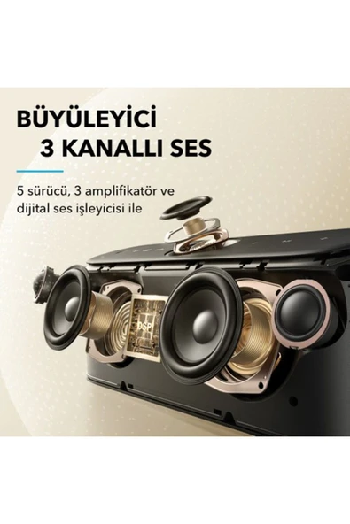 Anker SoundCore Motion X600 Mavi Bluetooth Hoparlör - 6