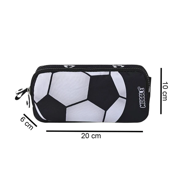 Muggle 2 Bölmeli Silver Football Kalemlik Siyah (MU-5876) - 2