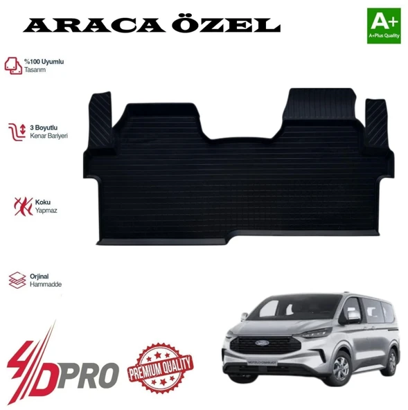 TOURNEO CUSTOM KISA ŞASE 4D HAVUZLU KAVUÇUK PASPAS 2025 2026 2027 ürün görseli 1