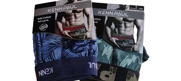 Erkek Dijital Baskılı Cotton Pamuk İkili Boxer kp205 - 9
