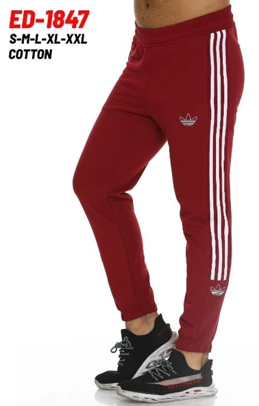 Adidas ED-1847 Pamuklu Cotton Kumaş Erkek Eşofman Alt - 5