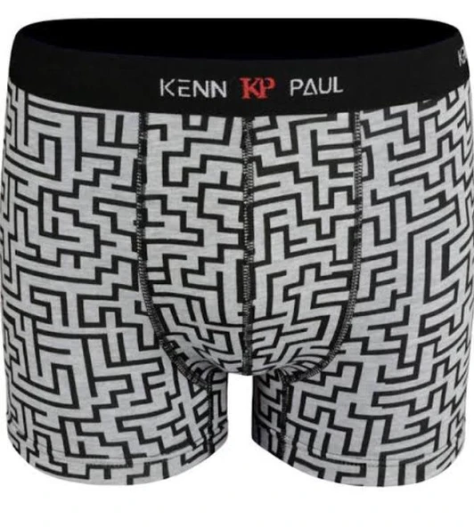 Erkek Dijital Baskılı Cotton Pamuk İkili Boxer kp205 - 2