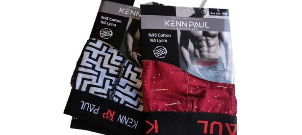 Erkek Dijital Baskılı Cotton Pamuk İkili Boxer kp205 - 3