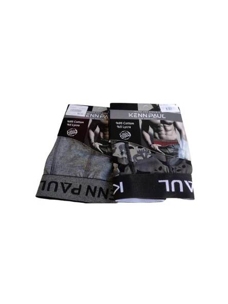 Erkek Dijital Baskılı Cotton Pamuk İkili Boxer kp205 - 11