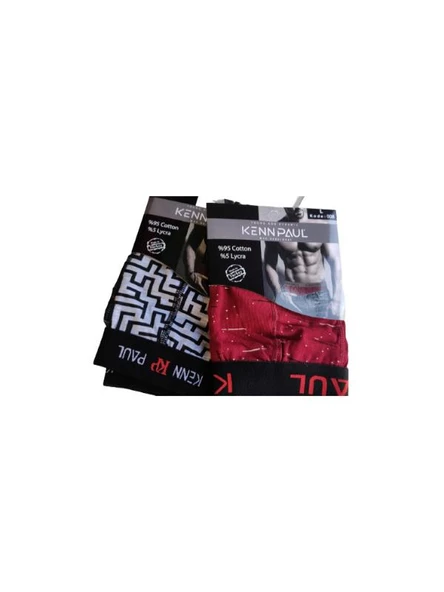 Erkek Dijital Baskılı Cotton Pamuk İkili Boxer kp205 - 10