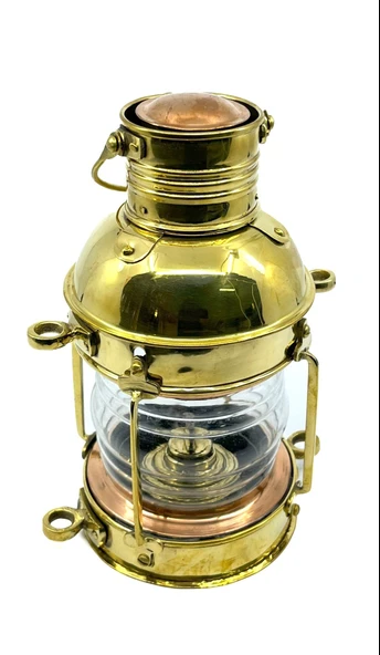 Nostaljik Görünümlü Pirinç Gaz Yağı Lambası