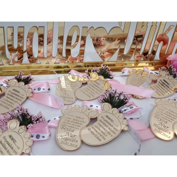 Ayak Pleksi Ayna İsimli ve Duali(30 Adet) - Resim 2