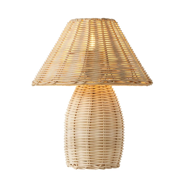 Apliqa Sollın Rattan Hasır Abajur Masa Lambası - Resim 2