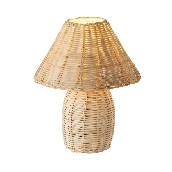 Apliqa Sollın Rattan Hasır Abajur Masa Lambası ürün görseli
