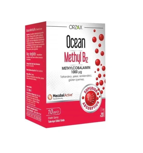Ocean Methyl B12 1000 Mcg Methylcobalamin 10 Ml - SKT: 04/2027 ürün görseli 1
