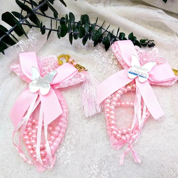 İnci Tesbihli Pembe Kese Mevlit Hatırası(30 Adet) - 3