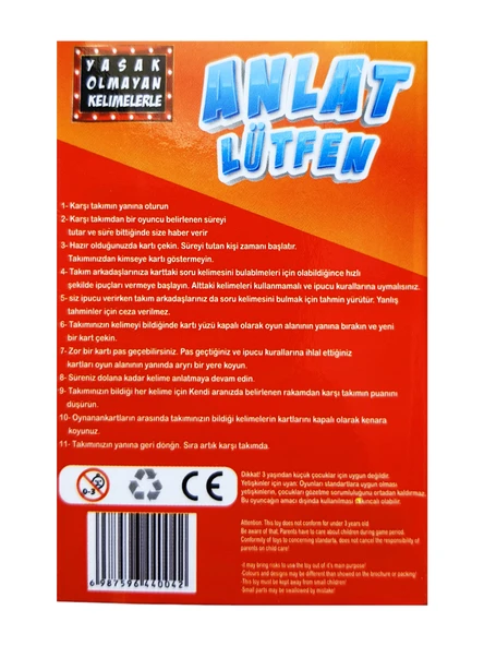 Anlat Lütfen Kart Oyunu Yasaklı Kelimeler - 2