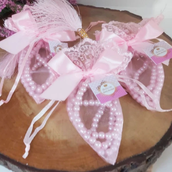 İnci Tesbihli Pembe Kese Mevlit Hatırası(30 Adet) - 2