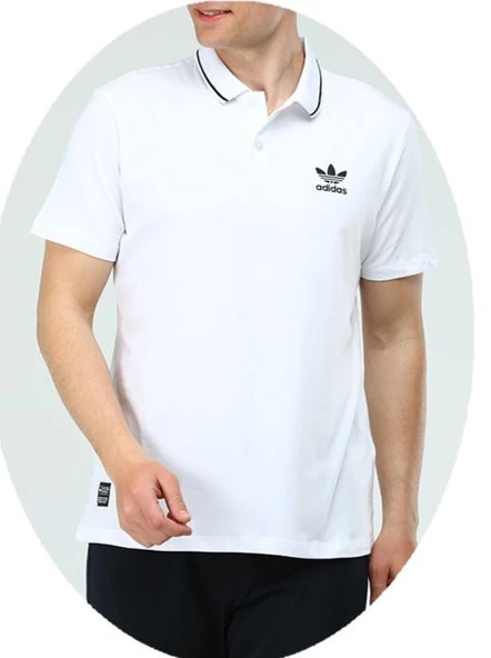 Adidas EF-3965 Erkek Pamuk Cotton Polo Yaka T-Shirt - 2