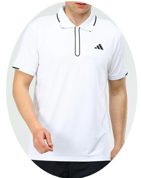 Adidas EF-4204 Erkek Polyester Mesh Polo Yaka T-Shirt - 2