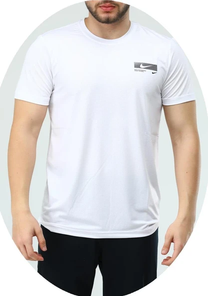 Nike EF-4226 Erkek Polyester Mesh Battal Beden T-Shirt - 4