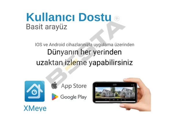ARNA 5 MP LENS 2MP 1080P FULL HD İÇ MEKAN DOME GÜVENLİK KAMERA SETİ 320 GB HDD DAHİL - ST24320K - 5