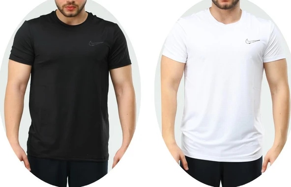 Nike EF-4223 Erkek Polyester Mesh Battal Beden T-Shirt - 3
