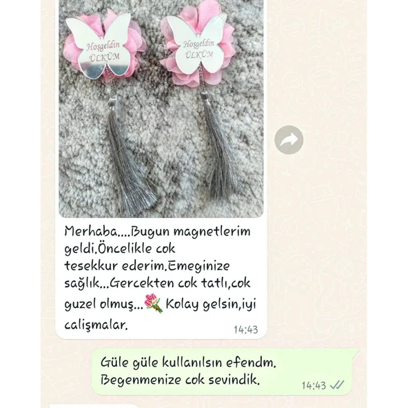 Püskülü Minik Kelebek Bebek Şekeri(20 Adet) - 3