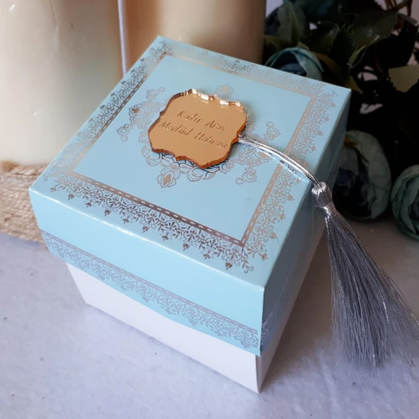 Kur'an-ı Kerim ve Tesbihli Aynalı Kutu Mevlit Hatırası(30 Adet) - Resim 2