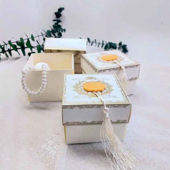 Kur'an-ı Kerim ve Tesbihli Aynalı Kutu Mevlit Hatırası(30 Adet) - Resim 5