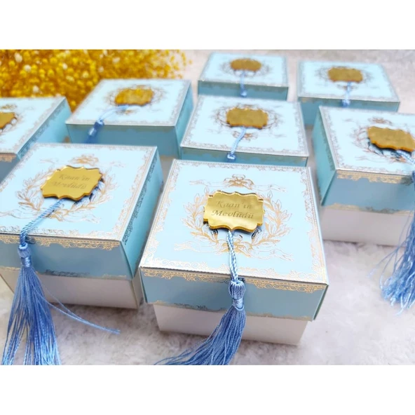 Kur'an-ı Kerim ve Tesbihli Aynalı Kutu Mevlit Hatırası(30 Adet) - Resim 4