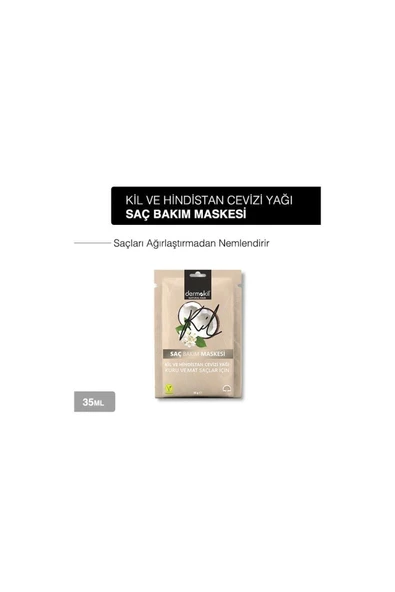 Dermokil Kuru Ve Mat Saçlar Için Kil Ve Hindistan Cevizi Yağı Saç Maskesi 35 ml - 4