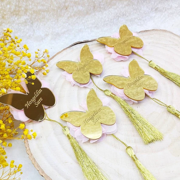 Püskülü Minik Kelebek Bebek Şekeri(20 Adet) - 4