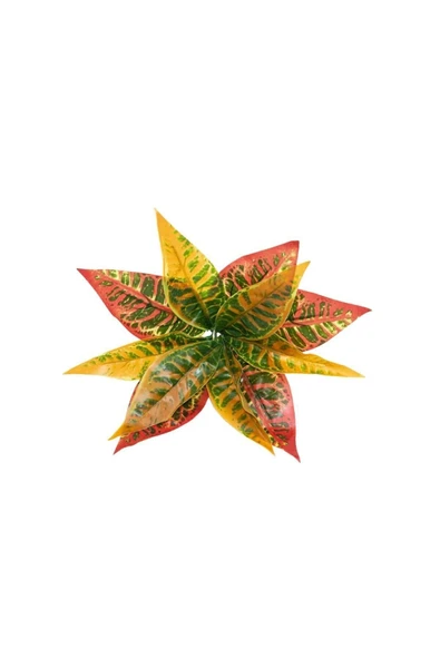 fesleğen çiçek Yapay Ççiçek Kraton Yaprağı Demeti 11 Yaprak