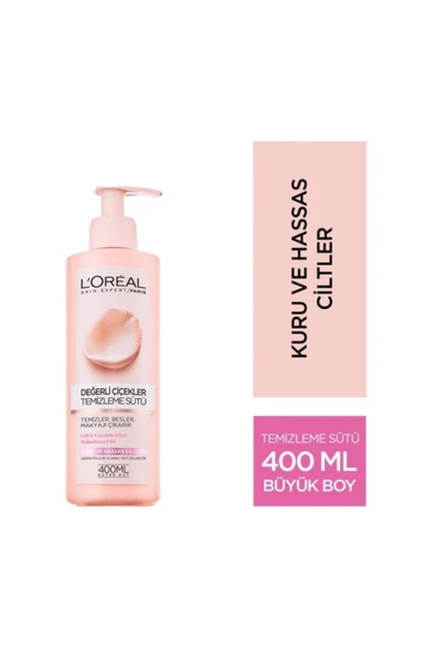 L'Oreal Paris Değerli Çiçekler Kuru Ve Hassas Cilt Temizleyici Set 2 - 3