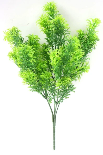 fesleğen çiçek Yapay Çiçek Kabarık Cam Demeti Yeşil