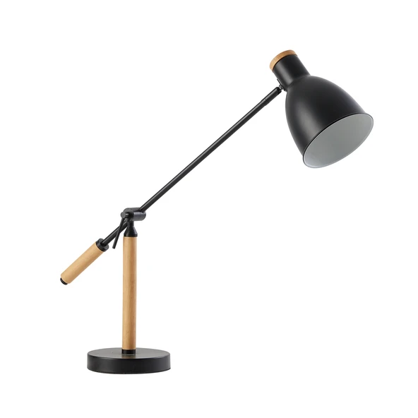 Apliqa Marmo Ahşap Detaylı Siyah Ders Çalışma Masası Lambası - Resim 3