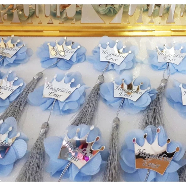 Taç İsimli Erkek Bebek Şekeri(30 Adet)