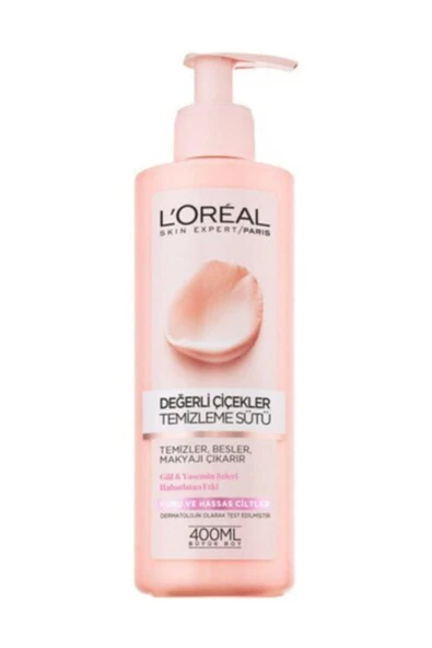 L'Oreal Paris Değerli Çiçekler Kuru Ve Hassas Ciltler Için Yüz Temizleme Sütü 400 Ml 3600523449347