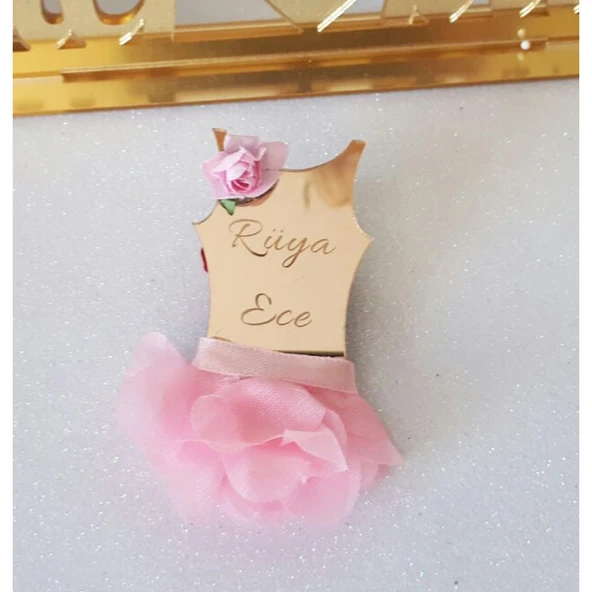 Pleksi İsimlikli 2017 Model Kız Bebek şekeri(30 Adet)