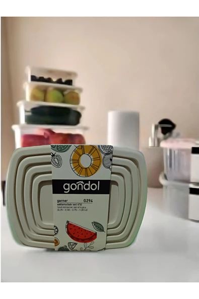 Gondol Keep Me Plastik 4 Parça Saklama Kabı