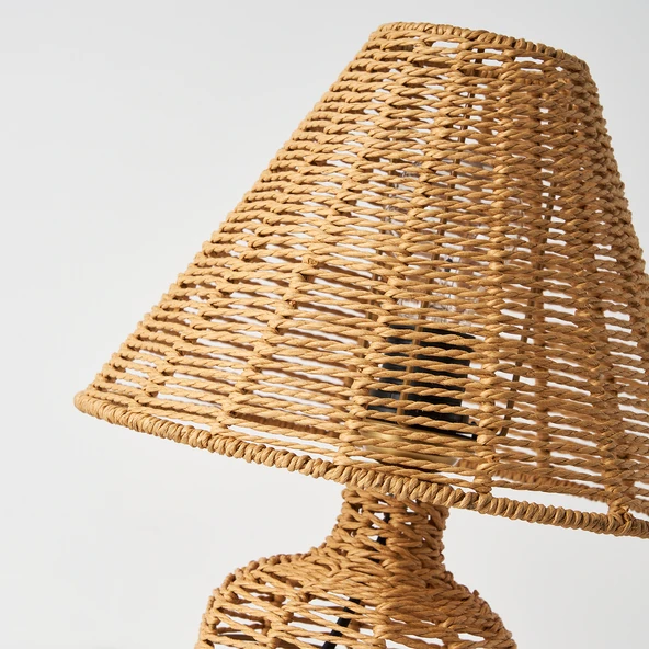 Apliqa Mateo İpli Rattan Hasır Abajur - Resim 4