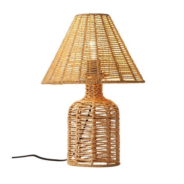 Apliqa Mateo İpli Rattan Hasır Abajur - Resim 2