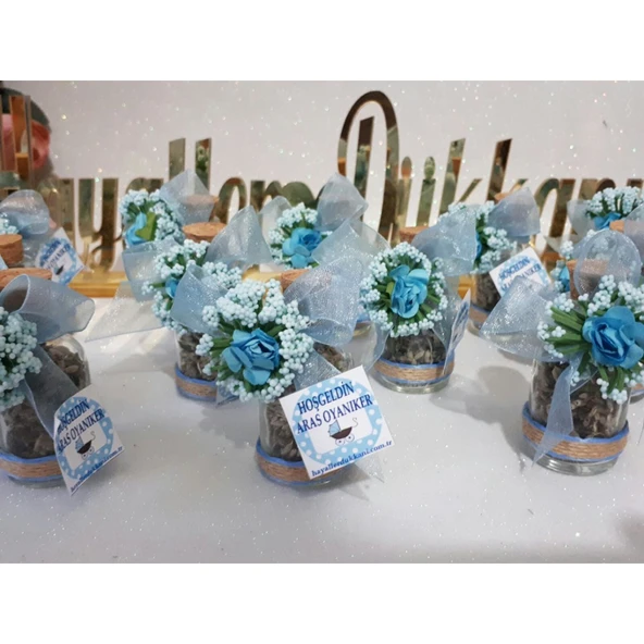 Lavanta Şişesi Hasır İpli Bebek Şekeri(30 Adet) - 2